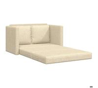 Crème Réglable/Réversible en lit - ABOTI - Canapé-lit - 1-2 places - 2 en 1 - crème - 112x174x55cm tissu Hot40961598