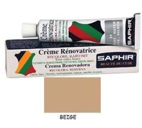 Crème rénovatrice cuir tube 25ml beige Saphir
