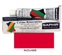 Crème rénovatrice cuir tube 25ml rouge Saphir