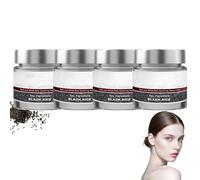 Crème réparatrice au riz noir, exfoliant au riz noir, avec son de riz, formule raffermissante et anti-rides, hydratante et lissante pour tous les types de peau (4pcs)