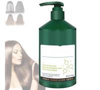 Crème réparatrice permanente à la kératine peptidique, crème de soin à la kératine peptidique, après-shampoing doux et jetable pour femmes, contrôle de l'huile et anti-frisottis