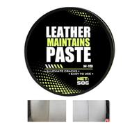 Crème Réparatrice pour Cuir - Beurre Nourrissant Cuir | Pâte à Polir 50g à Longue Durée avec Éponge pour Canapé, Siège Auto, Selle et Meubles en d'Intérieur