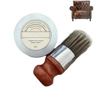 Crème réparatrice pour cuir, soin pour cuir (avec pinceau applicateur), puissante réparation et détachage pour voitures, canapés et chaussures.