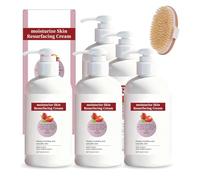 Crème resurfaçante à la fraise avec complexe triple acide - Exfoliant corps et jambes, réduit les imperfections et la peau d'orange, lotion hydratante quotidienne pour une peau lisse et hydratée (5)