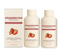 Crème resurfaçante à la fraise, crème hydratante pour le corps, pour réduire les irrégularités de la peau et obtenir une peau soyeuse et lisse (2pcs)