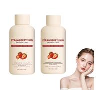 Crème resurfaçante à la fraise, crème resurfaçante jambes à la fraise, réduit efficacement la chair de poule et maintient la peau hydratée durablement (2 pièce)