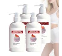 CrèMe ResurfaçAnte à La Fraise, Lait Corporel à La Fraise Pour Peaux SèChes, CrèMe éClaircissante à La Fra/Ise, Hydrate Les Peaux Granuleuses, RéDuit Le Grain De Peau IrréGulier Soyeuse (4 PCS)