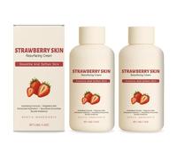 Crème resurfaçante à la fraise - Soin hydratant pour le corps, atténue le grain de peau irrégulier, réduit l'aspect peau d'orange - Soin hydratant et exfoliant - Raffermit et tonifie (2)