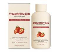 Crème resurfaçante à la fraise - Soin hydratant pour le corps, atténue le grain de peau irrégulier, réduit l'aspect peau d'orange - Soin hydratant et exfoliant - Raffermit et tonifie (1)