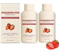 Crème Resurfaçante Fraise, Crème Hydratante et Légère, Réduit les Irrégularités de Peau, Convient à tous types de peau