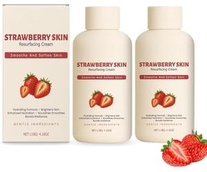 Crème Resurfaçante Fraise, Crème Hydratante et Légère, Réduit les Irrégularités de Peau, Convient à tous types de peau