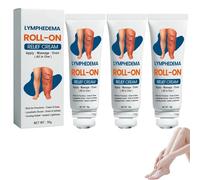 Crème Roll-on Pour Le Drainage Lymphatique Et Le Soulagement Des Gonflements, Roll-on Professionnel Pour Soulager Les Gonflements Des Jambes, Pour Tous Les Types De Peau (3pcs)