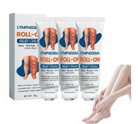 Crème roll-on pour le drainage lymphatique soulagement de l'enflure, rouleau pour les jambes pour la circulation, hydratant et hydratant, convient à tous les types de peau (3 pcs)