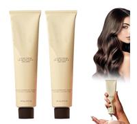 Crème Sèche Complète Pour Cheveux, Coiffage Bouclé Crème Coiffante Légère Sèche À L'air, Soin Sans Rinçage Léger Pour Tous Types De Cheveux (2pcs)