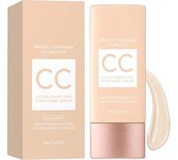 Crème sérum teintée CC, correctrice de teint, couvrance légère enrichie en soin, résistante à l'eau Unification du teint
