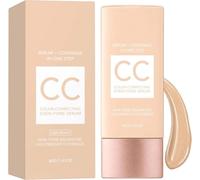 Crème sérum teintée CC, correctrice de teint, couvrance légère enrichie en soin, résistante à l'eau Unification du teint