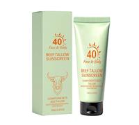 Crème Solaire au de Bœuf - SPF 40 Protection Solaire Non Grasse Naturelle,Protection UV Hydratante Voyage | Pour Femmes, Hommes et Filles Soin Visage et Corps, Maison Bureau Voyage Vacances Plage Spor