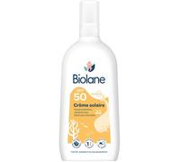 Crème solaire bébé - BIOLANE - SPF 50 - Peaux sensibles - Haute protection UVA/UVB - Résistant à l'eau