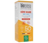 Bioregena | Crème solaire SPF50 Bébé + 6 mois Bio | Très Haute protection solaire | Haute tolérence & Résiste à l'eau | Hypoallergénique | Pénètre rapidement & Ne colle pas | Made in France | 40 ml