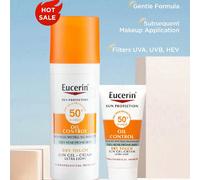 Crème solaire Eucerin Contrôle de l'huile pour le visage 50ml, Finition mate non brillante, FPS50+