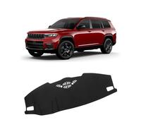 Crème Solaire Housse de Tableau Bord pour Grand Cherokee L 2021-2025 (Non Compatible avec Cherokee), Tapis, Pare-Soleil, Protection en Maille antidérapante, Anti-éblouissement, Noir