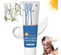 Crème Solaire Hydratante Au Jus De Bouleau, SPF50+ Crème Solaire Hydratante Pour Le Visage Au Jus De Bouleau Coréen, Forte Protection UV, Résistante à L'eau Et Non Grasse (1 bouteille)