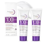 Creme Solaire Indice 100, Creme Solaire 100 SPF, Protection Solaire Visage, Crème Solaire Visage, Protection UV, Renforce la Protection Solaire Visages et Corps, Rafraîchissante et Non Grasse, 50G*2