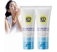 Creme Solaire Indice 100,Creme Solaire SPF 100 PA++++, Sunscreen SPF 100,Crème Solaires Hydratante,Isolation Hydratante Anti-Ultraviolette éclairante,Exture Légère Non Grasse,Résistant à L'eau,60g (2)