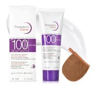 Creme Solaire Indice 100, Creme Solaire Visage SPF 100, SUR creme solaire avec Appliquer des Gants, Exture Légère Non Grasse, Résistant à L'eau, 80ml