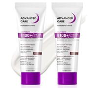 Creme Solaire Indice 100, Sunscreen SPF 100, Crème Hydratante Visage et Corps, Très Haute Protection UVA/UVB, Fini Invisible & Résistant À L'Eau, Légère, Convient à Tous Les Types de Peau(Lot de 2)