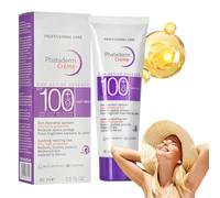 Creme Solaire Indice SPF 100, Crème solaire pour le visage et le corps SPF100, Exture Légère Non Grasse, imperméable et apaisante, Convient à Tous Les Types de Peau