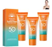 Crème Solaire Isolante SPF 50,Protection Totale,Hydratante Non Grasse,Réparatrice Et Éclaircissante,Longue Tenue, Résistance À L'eau Pour Extérieur, Pour Femmes Et Hommes (3pcs)