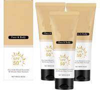Crème solaire minérale naturelle au suif de bœuf SPF 50. Formule légère et non grasse, pour le visage, le corps et la peau.