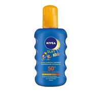 NIVEA SUN Spray Solaire Protect & Hydrate Kids Coloré SPF 50+ 200 ml - Crème Solaire résistante à l'eau - Haute Protection Visage et Corps pour la peau délicate des Enfants