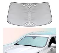 Crème Solaire Pare-Soleil de Pare-Brise Voiture, Pare-Soleil, Rideau occultant pour Avant, véhicule pour intérieur, Pliable, Compatible avec 207 2009-2011, 1-Noir
