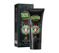 Crème Solaire Pour Tatouage, 60 G Defend Tattoo Sunscreen Facteur De Protection SPF30+ Tattoomed Soin Pour Peau Tatouée Crème, Tattoo Aftercare Sunscreen Lotion Protection Des Tatouages