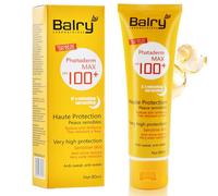 Crème Solaire SPF 100, 80ml Sunscreen SPF 100, Creme Solaire Visage SPF 100, Creme solaire pour le visage et le corps, Indice 100, Convient à Tous Les Types de Peau