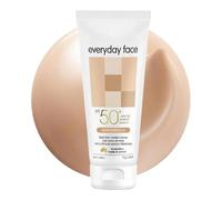 Crème solaire SPF 50+, hydratante, 75 g, crème solaire légère avec formule de protection de la peau, écran solaire pour le visage, le corps, crème de protection UV avec texture lisse, pour homme et