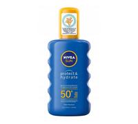 NIVEA SUN Spray Solaire Protect & Hydrate SPF 50+ 200 ml - Crème Solaire résistante à l'eau - Protège et Hydrate - Haute Protection Visage et Corps