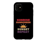 Crème Solaire Sunrise Sunset Repeat - Soins de la Peau Summer Rays Coque pour iPhone 11