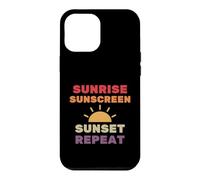 Crème Solaire Sunrise Sunset Repeat - Soins de la Peau Summer Rays Coque pour iPhone 12 Pro Max