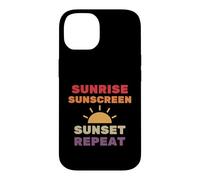 Crème Solaire Sunrise Sunset Repeat - Soins de la Peau Summer Rays Coque pour iPhone 14