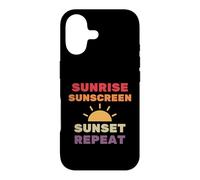 Crème Solaire Sunrise Sunset Repeat - Soins de la Peau Summer Rays Coque pour iPhone 17
