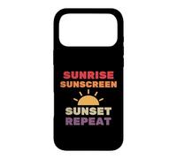 Crème Solaire Sunrise Sunset Repeat - Soins de la Peau Summer Rays Coque pour iPhone 17 Pro Max
