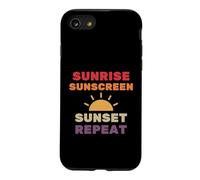 Crème Solaire Sunrise Sunset Repeat - Soins de la Peau Summer Rays Coque pour iPhone SE (2020) / 7/8