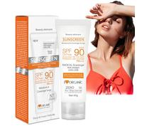 Creme Solaire,Sunscreen,CrèMe Solaire-Spf 90,Anti-Oxydant/Uva/Uvb,Sans Huile,la Texture est LéGèRe, ImperméAble,PéNèTre Rapidement et N’Obstrue Pas les Pores,ProtèGe la Peau et Illumine le Teint 40g