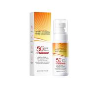 Crème solaire teintée à la vitamine C, à la vitamine C, SPF 50+, PA+++, protection efficace contre les radiations, crème pour le visage, qui combine protection solaire, isolation et recouvrement (1)