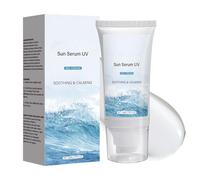 Crème solaire ultra blanche et aérée SPF 50 P Crème solaire hydratante pour le visage avec protection UVB | Non grasse, pas d'effet blanchissant | Sérum solaire apaisant et relaxant (1 pièce)