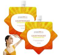 Crème solaire ultra-légère et respirante SPF50, hydratante et nourrissante, texture légère, imperméable et non grasse, protection UVA/UVB à large spectre