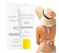 Crème Solaire Visage - 50g SPF40 Protection Solaire Naturelle Hydratante - Sans Marque Blanche Large Spectre Soin Naturel SPF40 Pour Hommes Types Sport